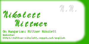 nikolett mittner business card